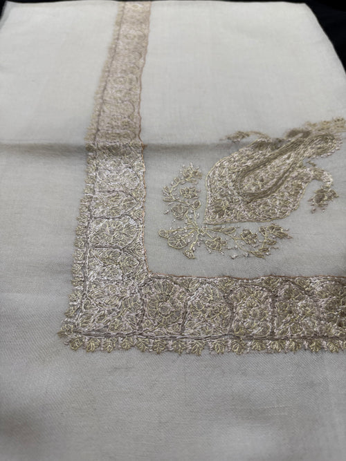 Beige and Gold Pashmina Shawl
