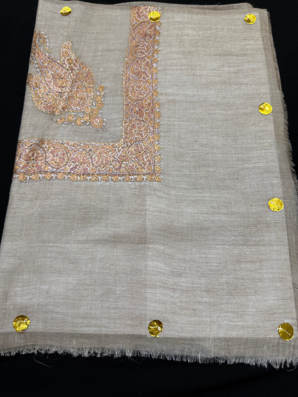 Gray and Brown Pashmina shawl