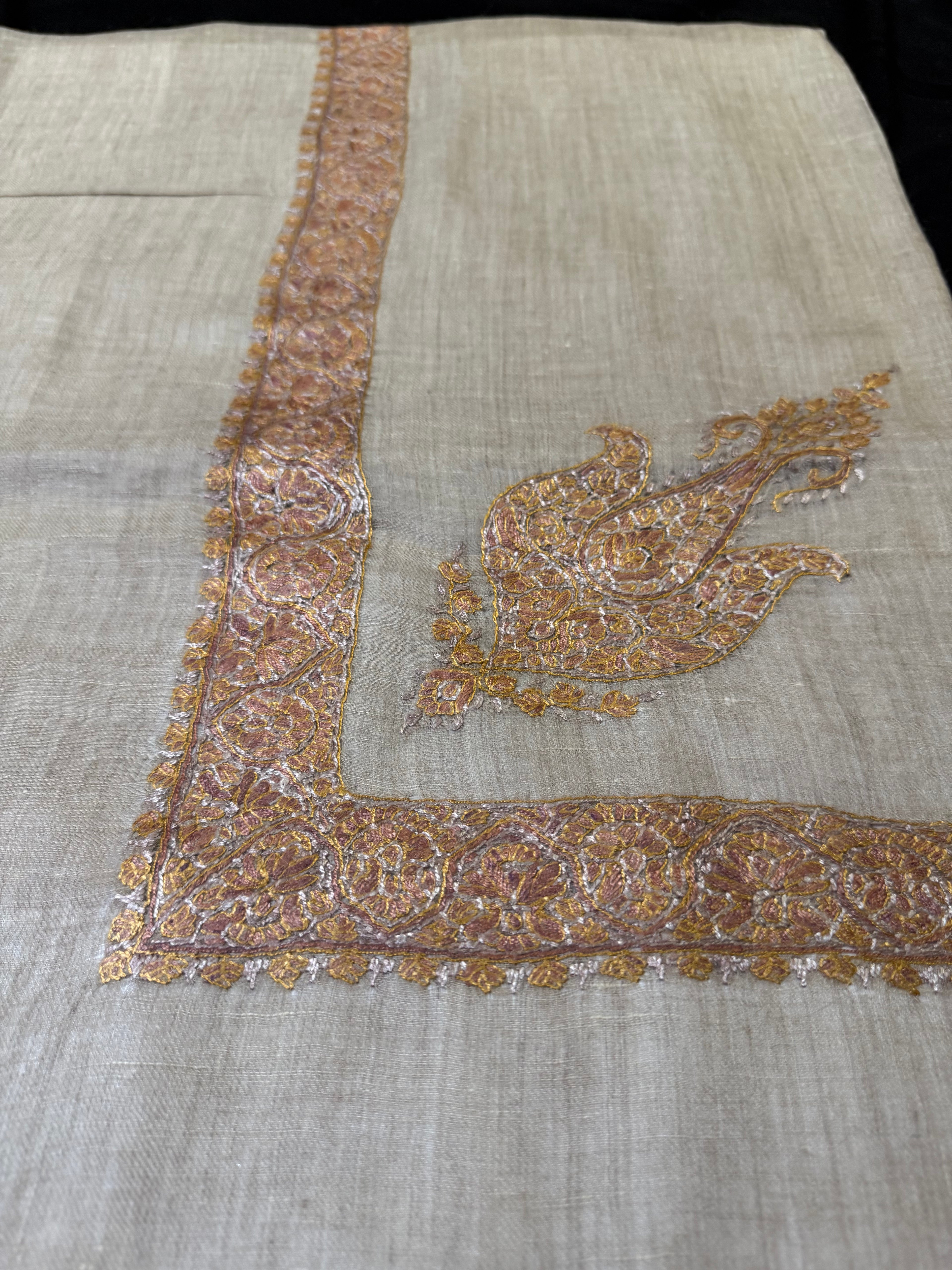 Gray and Brown Pashmina shawl