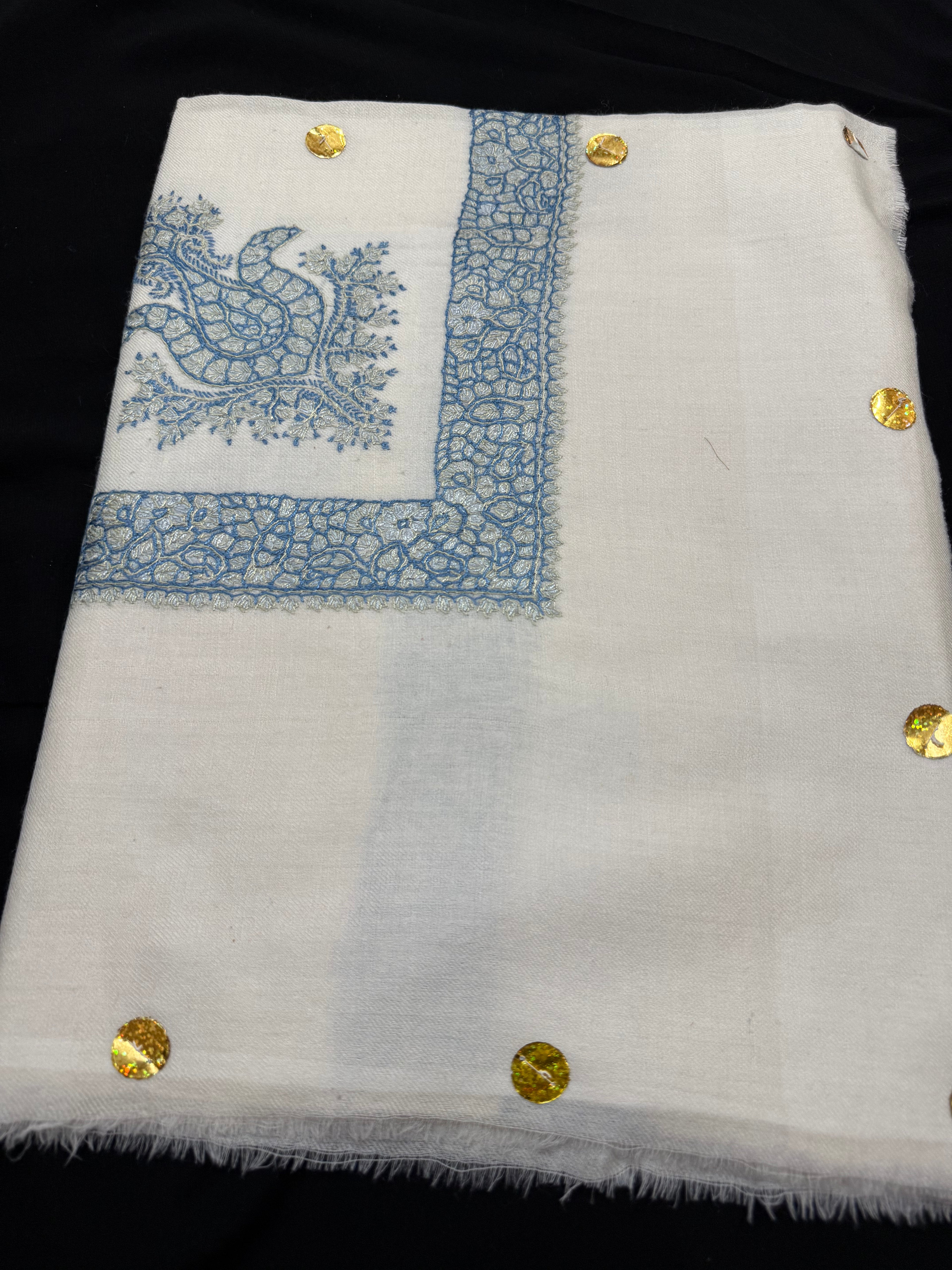 Turquoise pashmina shawl