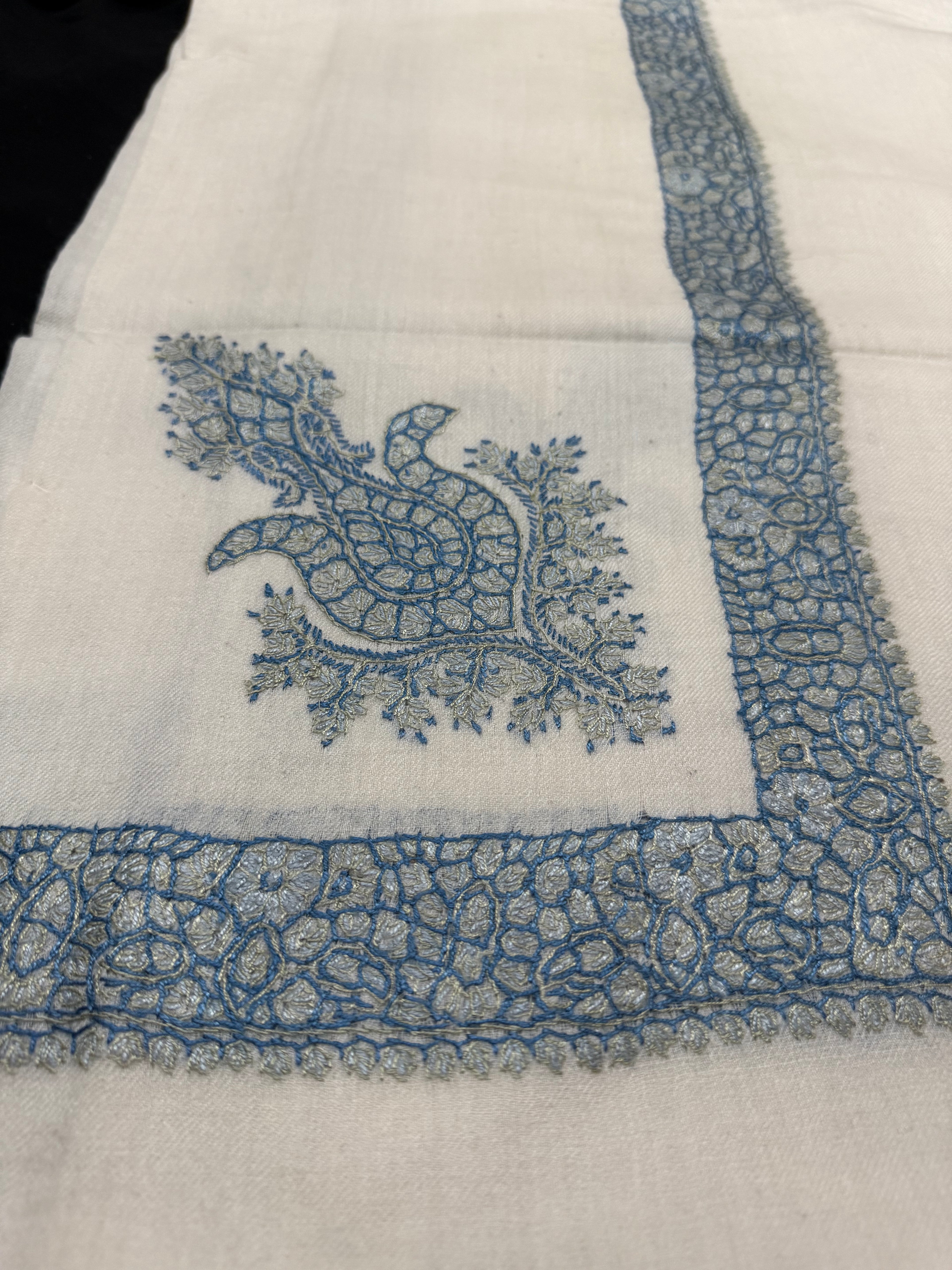 Turquoise pashmina shawl