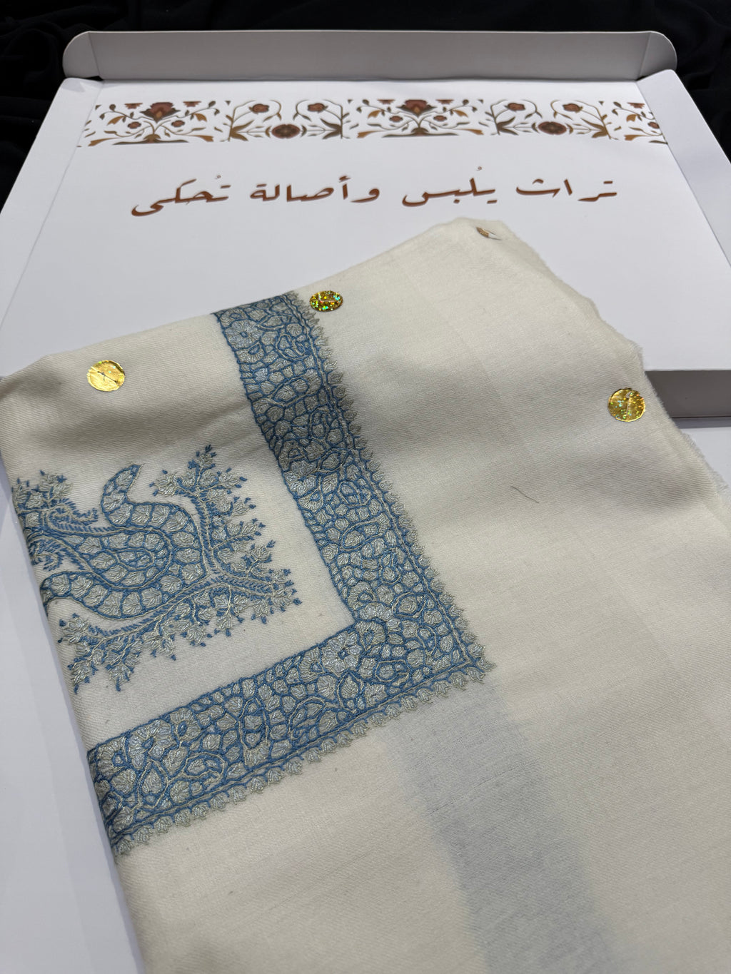 Turquoise pashmina shawl