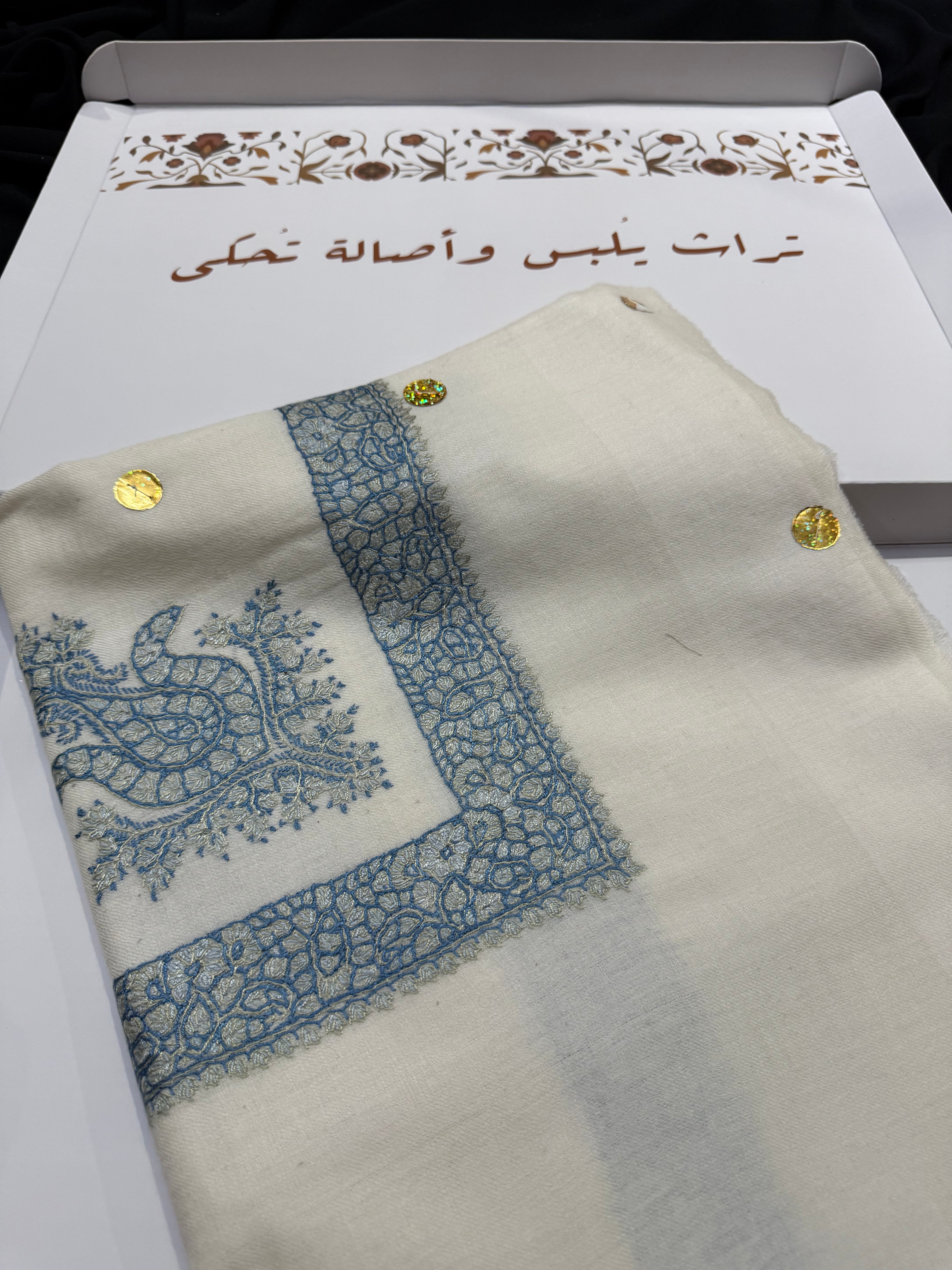 Turquoise pashmina shawl